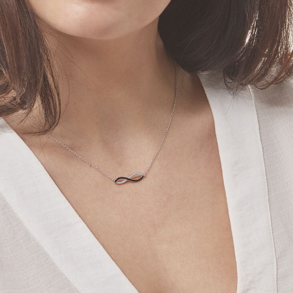 Collier Prudentia Argent Blanc Oxyde De Zirconium - Colliers fantaisie Femme | Histoire d’Or