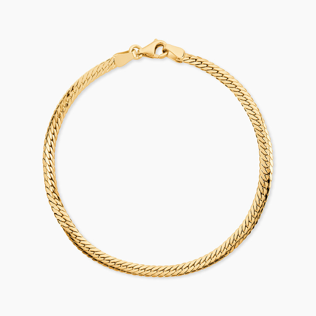 Bracelet Or Jaune Izel Maille Anglaise - Bracelets cha&icirc;ne Femme | Histoire d&rsquo;Or