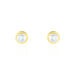 Boucles D'oreilles Puces Valliamee Diamante Or Jaune Perle De Culture - Clous d'oreilles Femme | Histoire d’Or