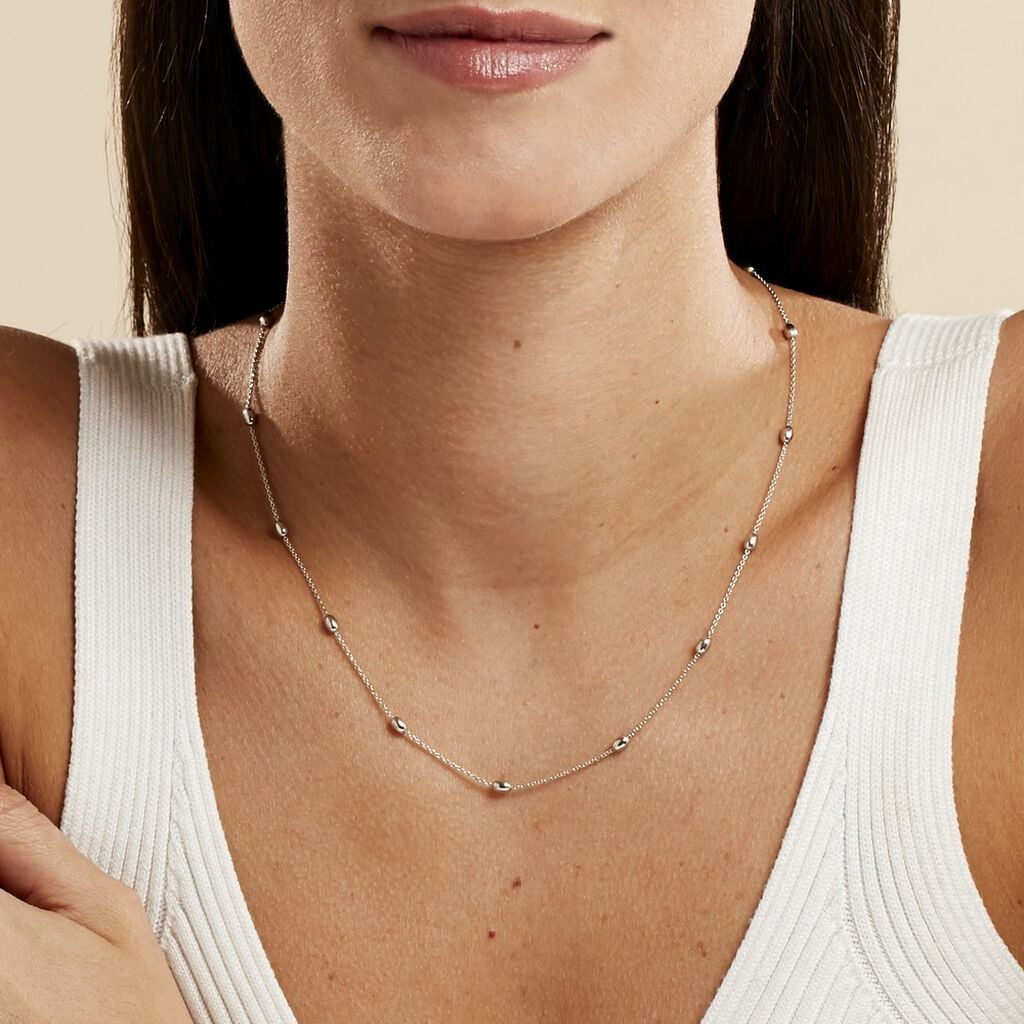 Collier Yily Argent Blanc - Colliers fantaisie Femme | Histoire d&rsquo;Or