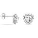 Boucles D'oreilles Puces Calvi Argent Blanc Oxyde De Zirconium - Boucles d'Oreilles Coeur Femme | Histoire d’Or