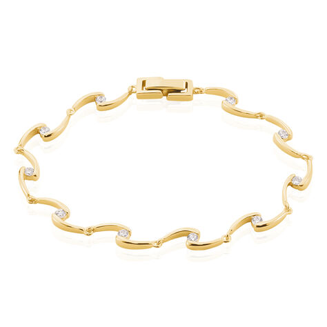 Bracelet Ayda Plaqué Or Jaune Oxyde De Zirconium - Bracelets Femme | Histoire d’Or