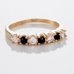 Bague Isee Plaqu&eacute; Or Oxydes De Zirconium - Bagues avec pierre Femme | Histoire d&rsquo;Or