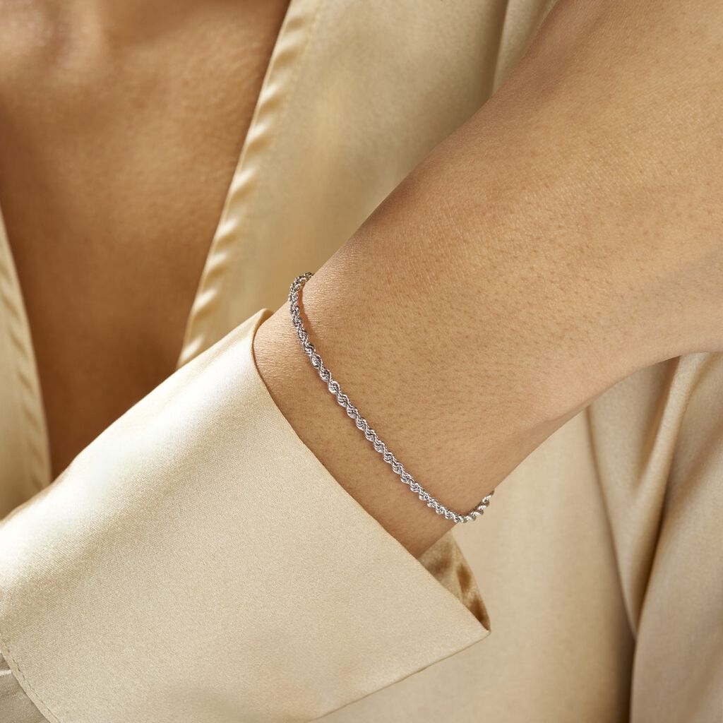 Bracelet Jerry Maille Corde Or Blanc - Bracelets chaîne Femme | Histoire d’Or