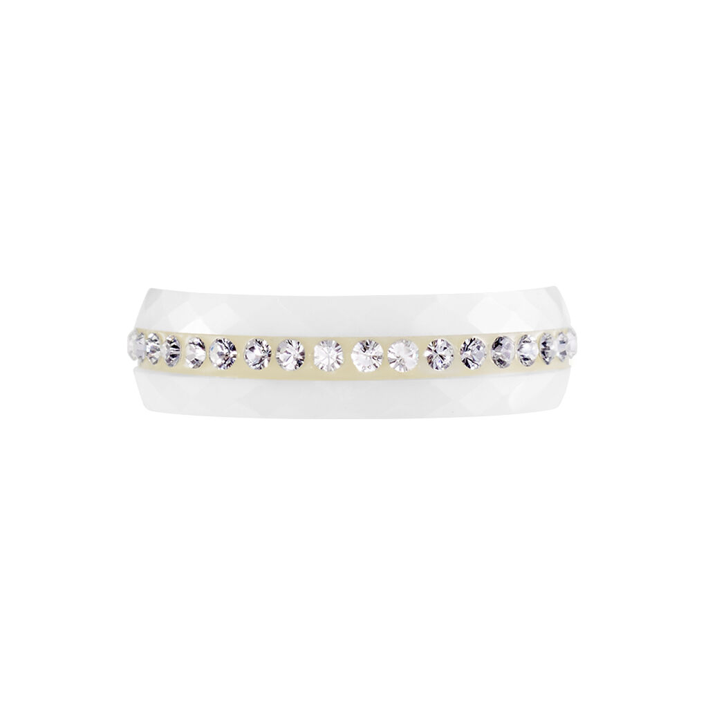 Bague Ceramik Design Ceramique Strass Et Céramique - Bagues avec pierre Femme | Histoire d’Or