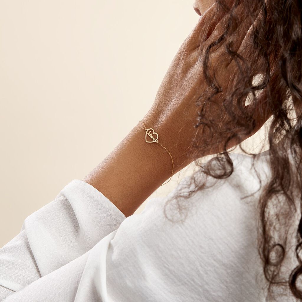 Bracelet Or Jaune Edelatis - Bracelets Coeur Femme | Histoire d’Or