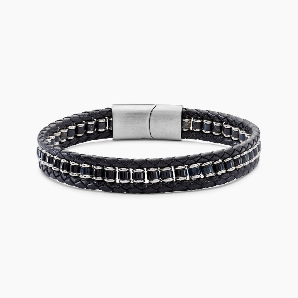 Bracelet Alassio Acier Blanc Oeil De Tigre - Bracelets Homme | Histoire d’Or