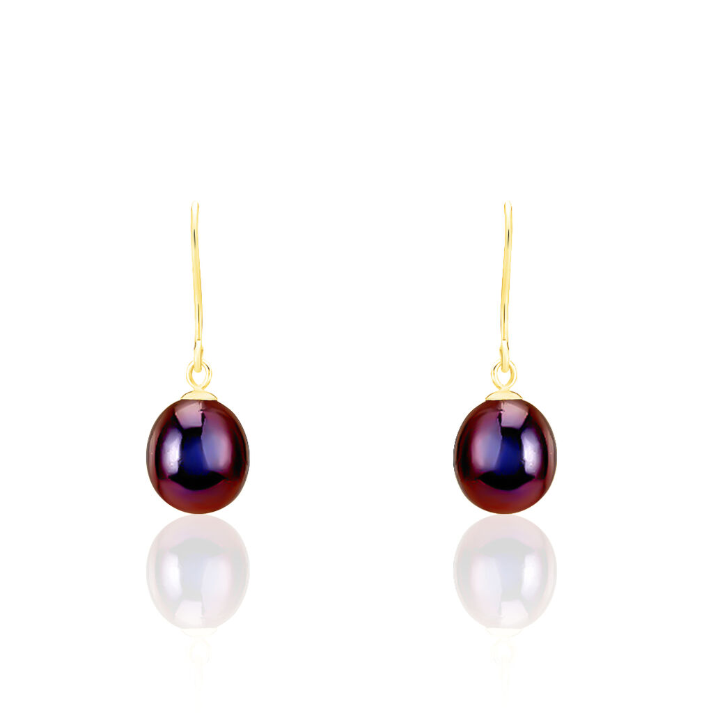 Boucles D'oreilles Pendantes Severiane Or Jaune Perle De Culture - Boucles d'oreilles pendantes Femme | Histoire d’Or