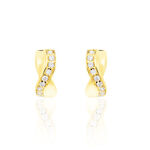 Boucles D'oreilles Izefia Rondes Or Jaune Oxyde De Zirconium - Boucles d'oreilles cr&eacute;oles Femme | Histoire d&rsquo;Or