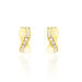 Boucles D'oreilles Izefia Rondes Or Jaune Oxyde De Zirconium - Boucles d'oreilles créoles Femme | Histoire d’Or