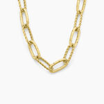 Collier Andria Acier Jaune - Bijoux sans pierre Femme | Histoire d&rsquo;Or