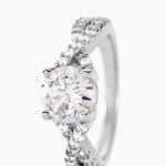 Bague Karin Argent Blanc Oxyde De Zirconium - Bagues solitaires Femme | Histoire d&rsquo;Or