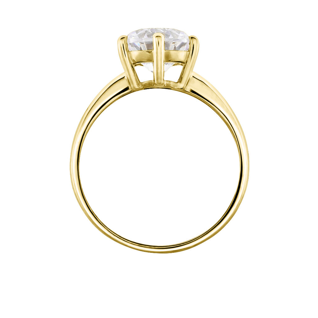 Solitaire Or Jaune Poeninus Oxyde - Bagues solitaires Femme | Histoire d’Or