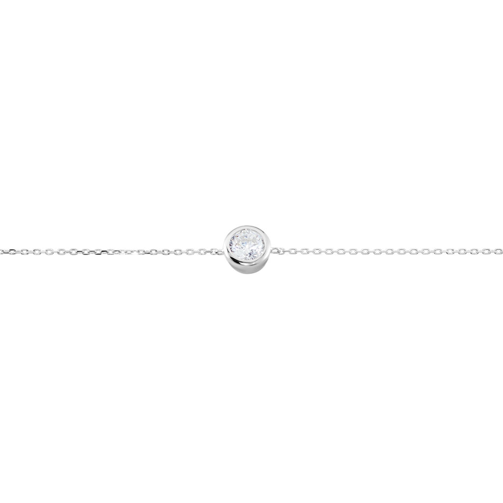 Bracelet Columbine Or Blanc Oxyde De Zirconium Blanc - Bracelets Femme | Histoire d’Or