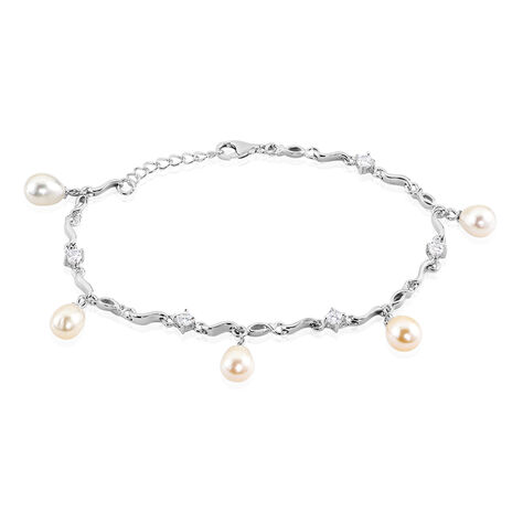 Bracelet Salomee Argent Blanc Perle De Culture - Bracelets fantaisie Femme | Histoire d’Or