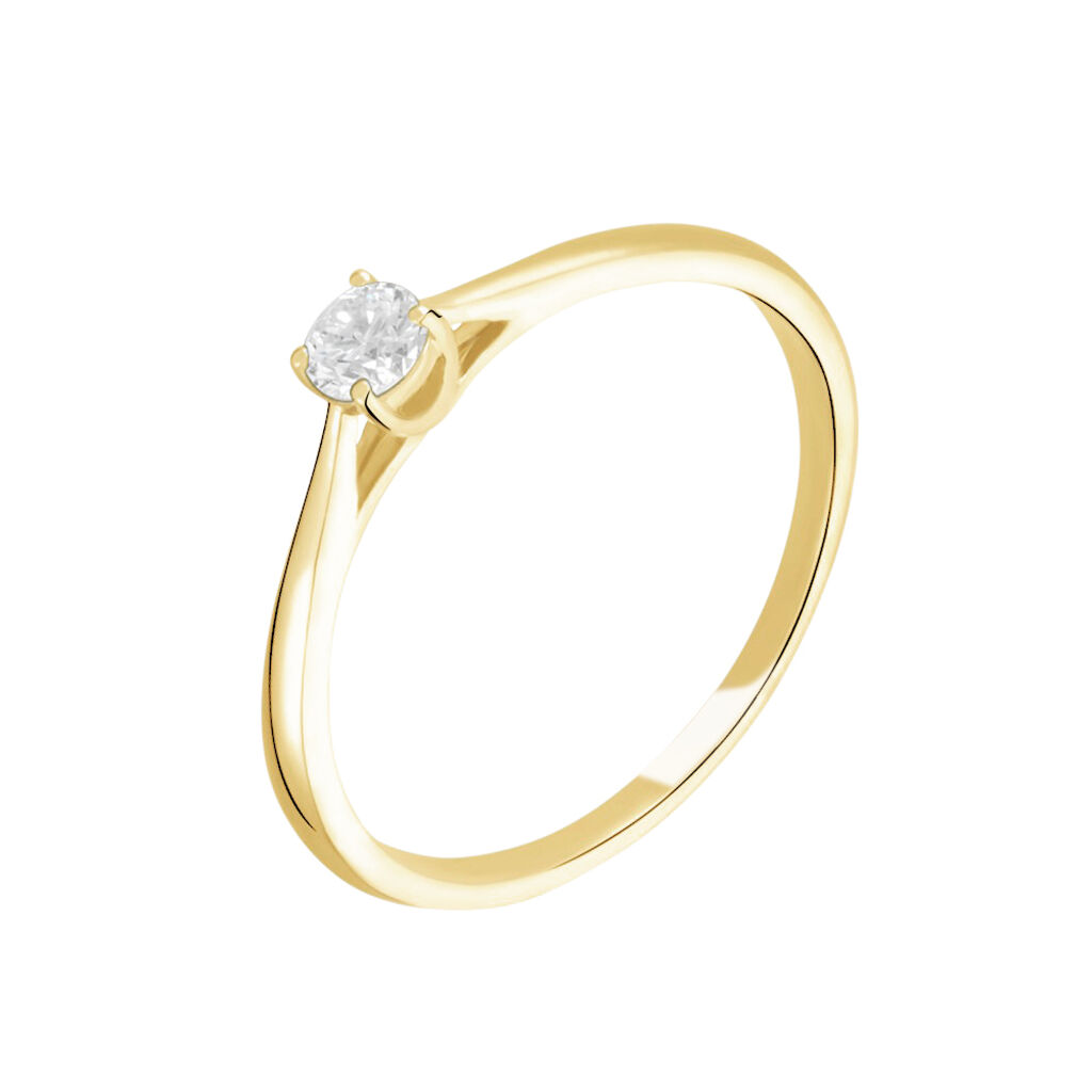 Bague Solitaire Or Jaune Aphrodite Diamant - Bagues solitaires Femme | Histoire d’Or