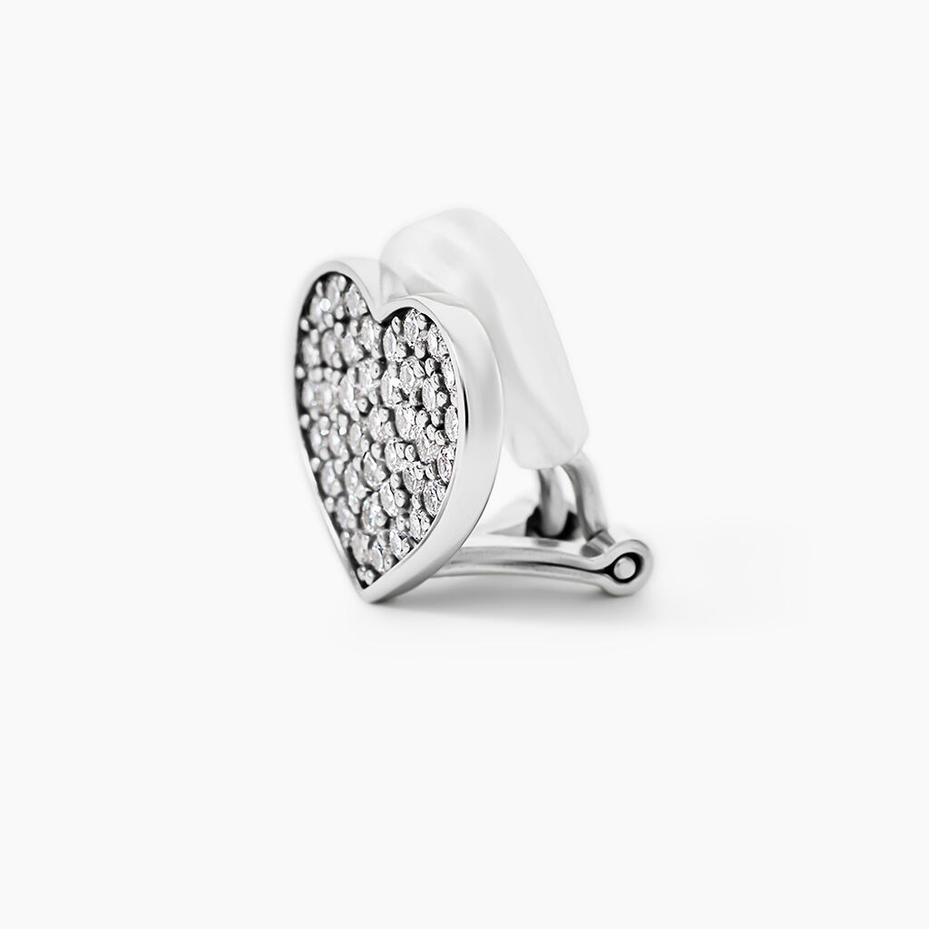 Boucles D'oreilles Puces Darwin Argent Blanc Oxyde - Boucles d'oreilles fantaisie Femme | Histoire d&rsquo;Or