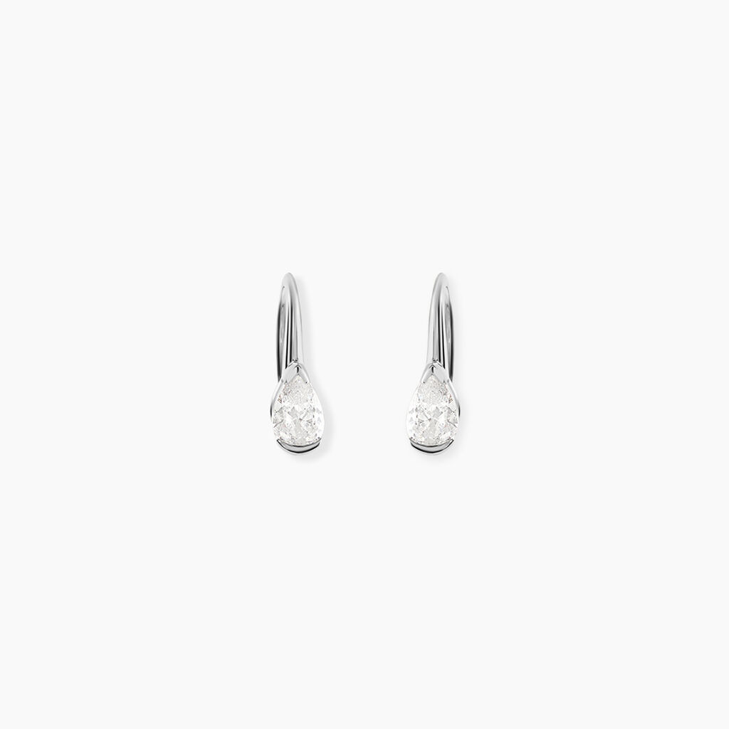 Boucles D'Oreilles Pendantes Huge Argent Blanc Oxyde De Zirconium - Boucles d'oreilles fantaisie Femme | Histoire d&rsquo;Or