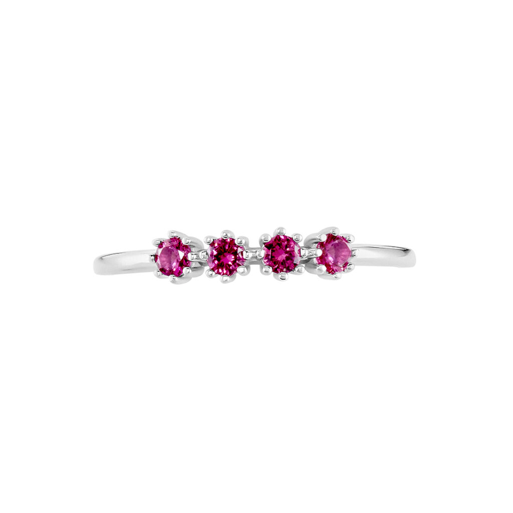 Bague Karrie Argent Blanc Oxyde De Zirconium - Bagues avec pierre Femme | Histoire d’Or