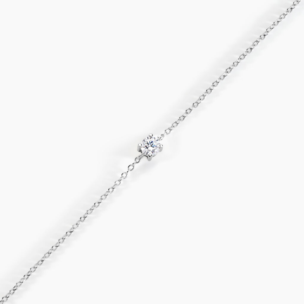 Bracelet Court Argent Blanc Lylwenn Oxyde De Zirconium - F&ecirc;te des m&egrave;res Femme | Histoire d&rsquo;Or
