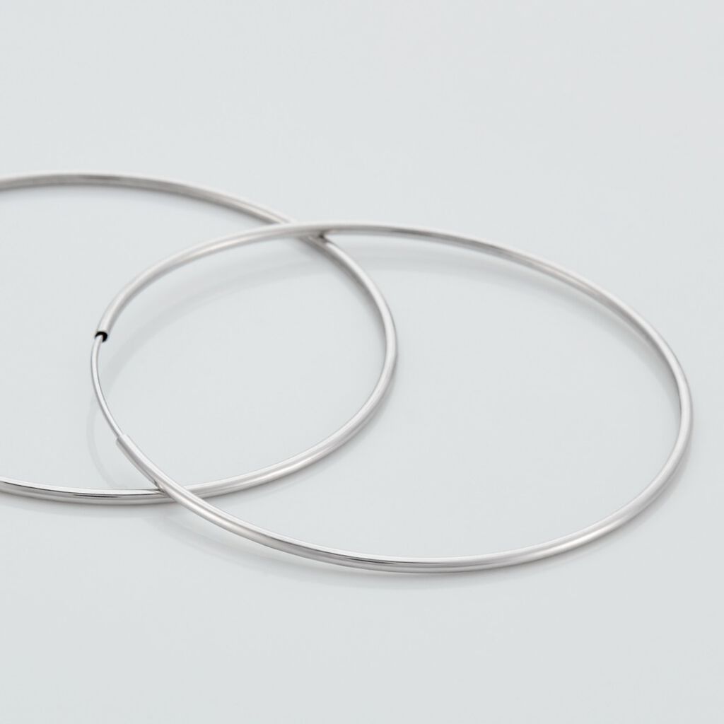 Créoles Muses Flexibles Or Blanc - Boucles d'oreilles créoles Femme | Histoire d’Or