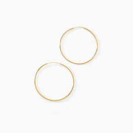Créoles Muses Or Jaune - Boucles d'oreilles créoles Femme | Histoire d’Or