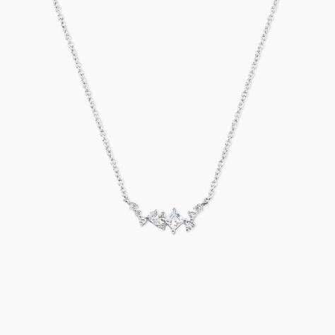 Collier Eclat d'Aurore Argent Blanc Oxyde De Zirconium - Colliers fantaisie Femme | Histoire d’Or