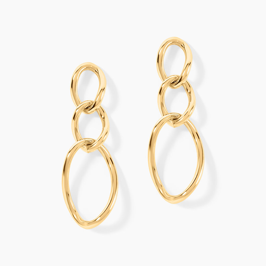 Boucles D'Oreilles Pendantes Edmondo Or Jaune - Boucles d'oreilles pendantes Femme | Histoire d&rsquo;Or