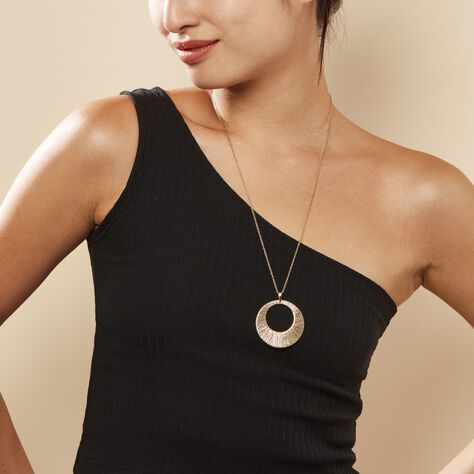 Collier Sautoir Acier Doré Rohan - Colliers fantaisie Femme | Histoire d’Or