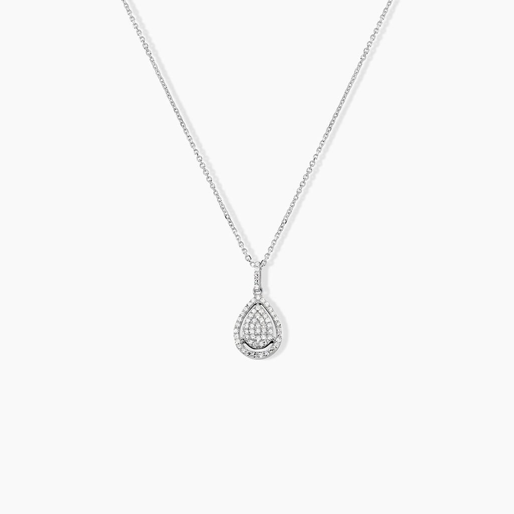 Collier Izia Or Blanc Diamant - Colliers Femme | Histoire d&rsquo;Or