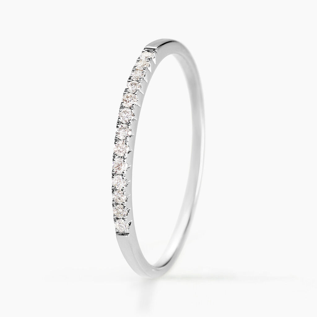 Alliance Pristina Or Blanc Diamant - Alliances Femme | Histoire d’Or