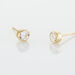 Boucles D'oreilles Puces Elda Serti Clos Or Jaune Oxyde De Zirconium - Clous d'oreilles Femme | Histoire d’Or