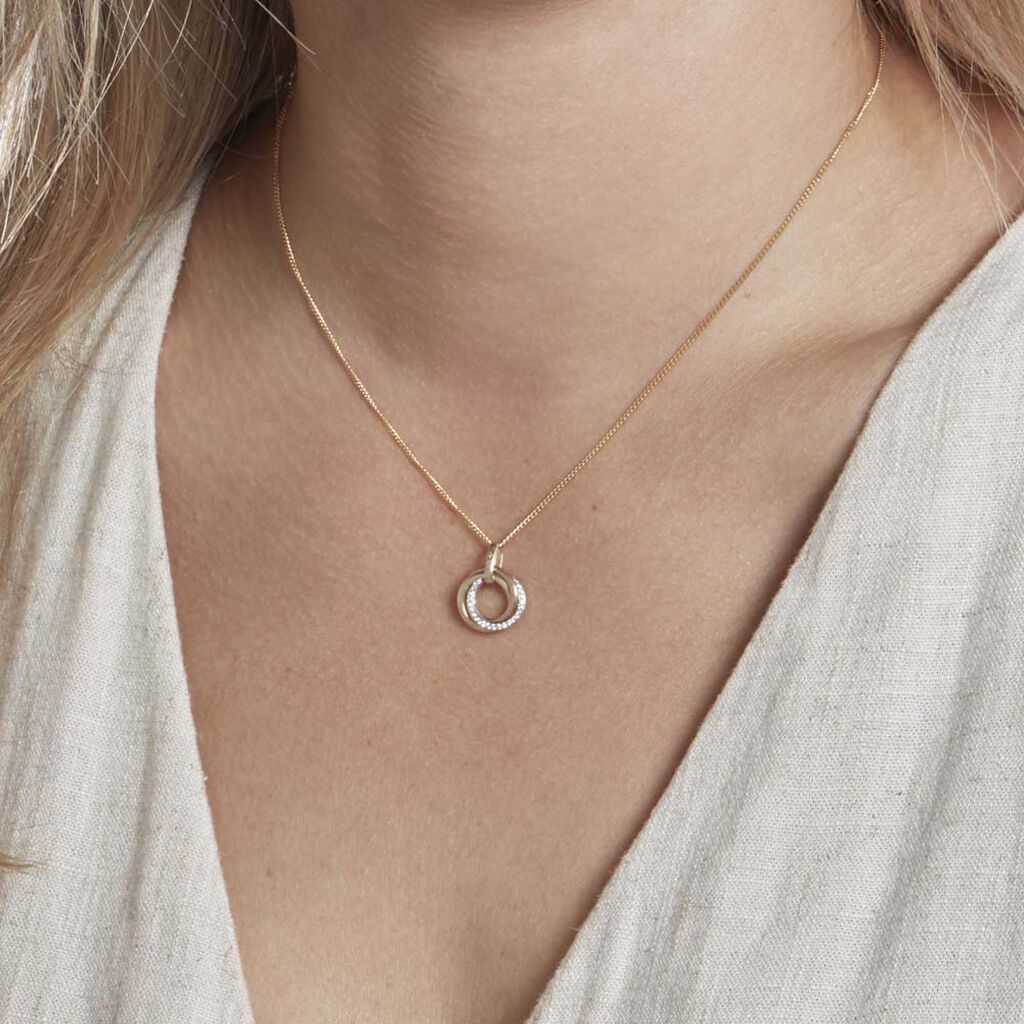 Pendentif Amaiur Or Tricolore Oxydes De Zirconium - Pendentifs Femme | Histoire d’Or