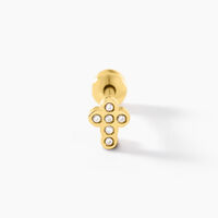 Piercing Maanta Acier Jaune Oxyde De Zirconium