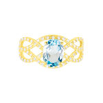 Bague Tina Or Jaune Topaze Et Oxyde De Zirconium - Bagues solitaires Femme | Histoire d&rsquo;Or