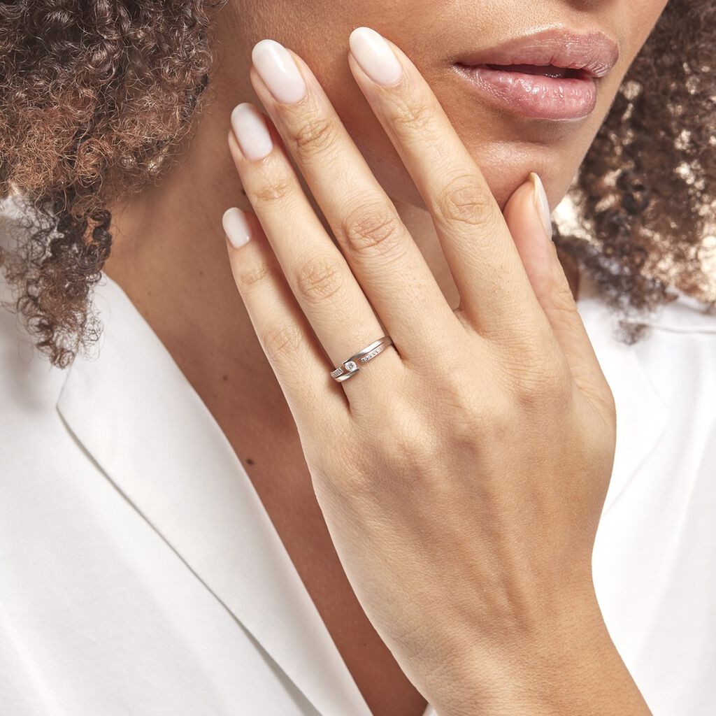 Bague Solitaire Elisa Or Blanc Diamant - Bagues solitaires Femme | Histoire d’Or