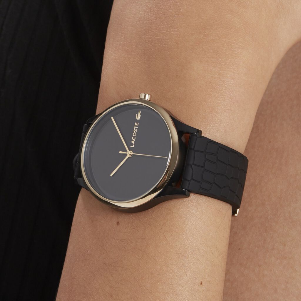 Montre Lacoste Crocodelle Noir - Montres Femme | Histoire d’Or