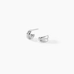 Cr&eacute;oles Magma Argent Blanc - Boucles d'oreilles cr&eacute;oles Femme | Histoire d&rsquo;Or