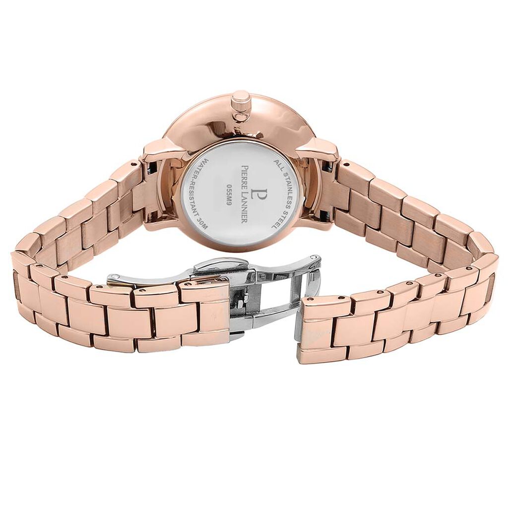 Montre Pierre Lannier Aura Acier Dor&eacute; Rose - Montres Femme | Histoire d&rsquo;Or