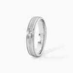 Alliance Romaine Or Blanc Diamant - Alliances 18 carats Unisex | Histoire d&rsquo;Or
