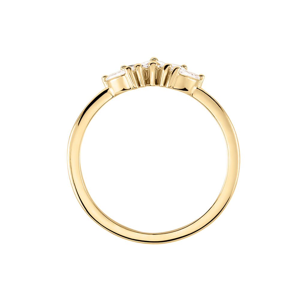Bague Amazonia Plaqu&eacute; Or Jaune Oxyde De Zirconium - Bagues avec pierre Femme | Histoire d&rsquo;Or