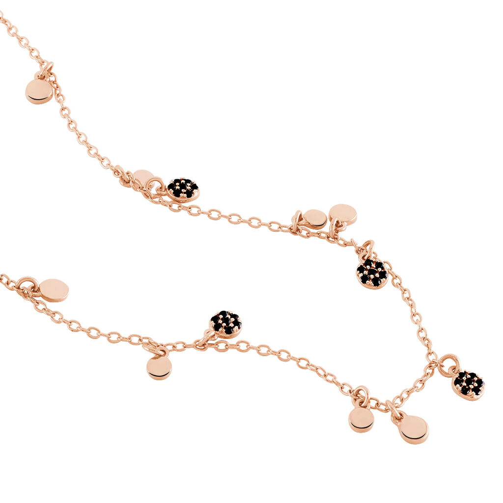 Collier Fares Argent Rose Spinelle