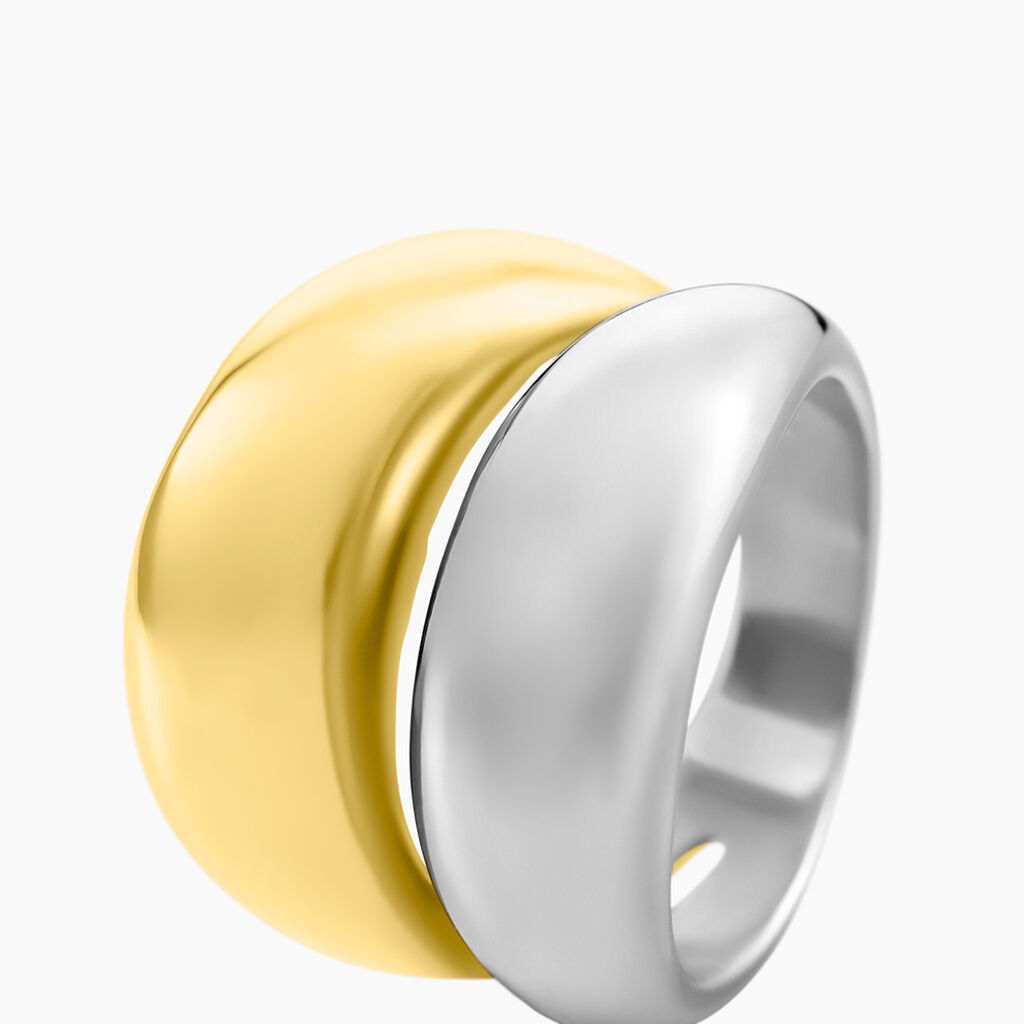 Bague Linoa Acier Bicolore - Bagues fantaisie Femme | Histoire d’Or