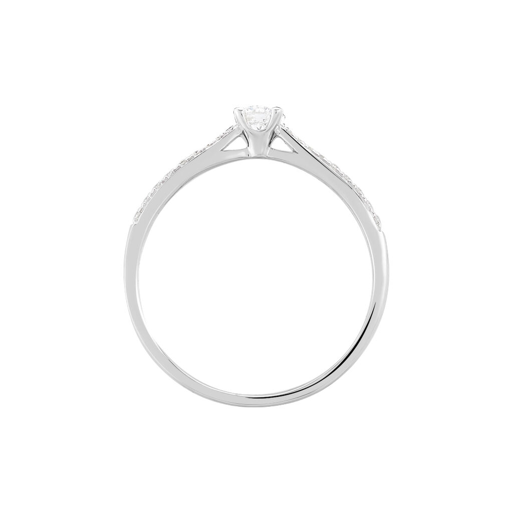 Bague Solitaire Hemera Or Blanc Diamant - Bagues solitaires Femme | Histoire d&rsquo;Or