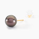 Boucles D'oreilles Puces Alper Or Jaune Perle De Culture De Tahiti - Clous d'oreilles Femme | Histoire d&rsquo;Or