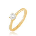 Bague Solitaire Victoria Or Jaune Diamant - Bagues solitaires Femme | Histoire d&rsquo;Or