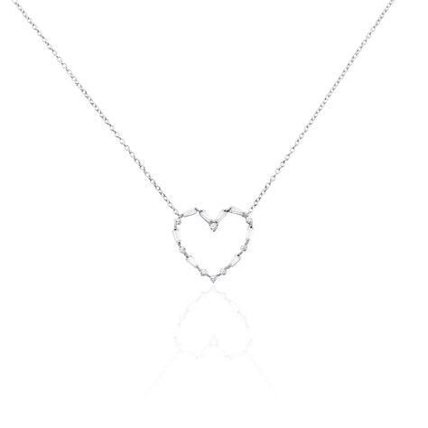 Collier Argent Gaucher Oxydes De Zirconium - Colliers fantaisie Femme | Histoire d&rsquo;Or