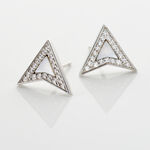 Boucles D'oreilles Puces Moric Argent Blanc Oxyde De Zirconium Nacre - Boucles d'oreilles fantaisie Femme | Histoire d&rsquo;Or