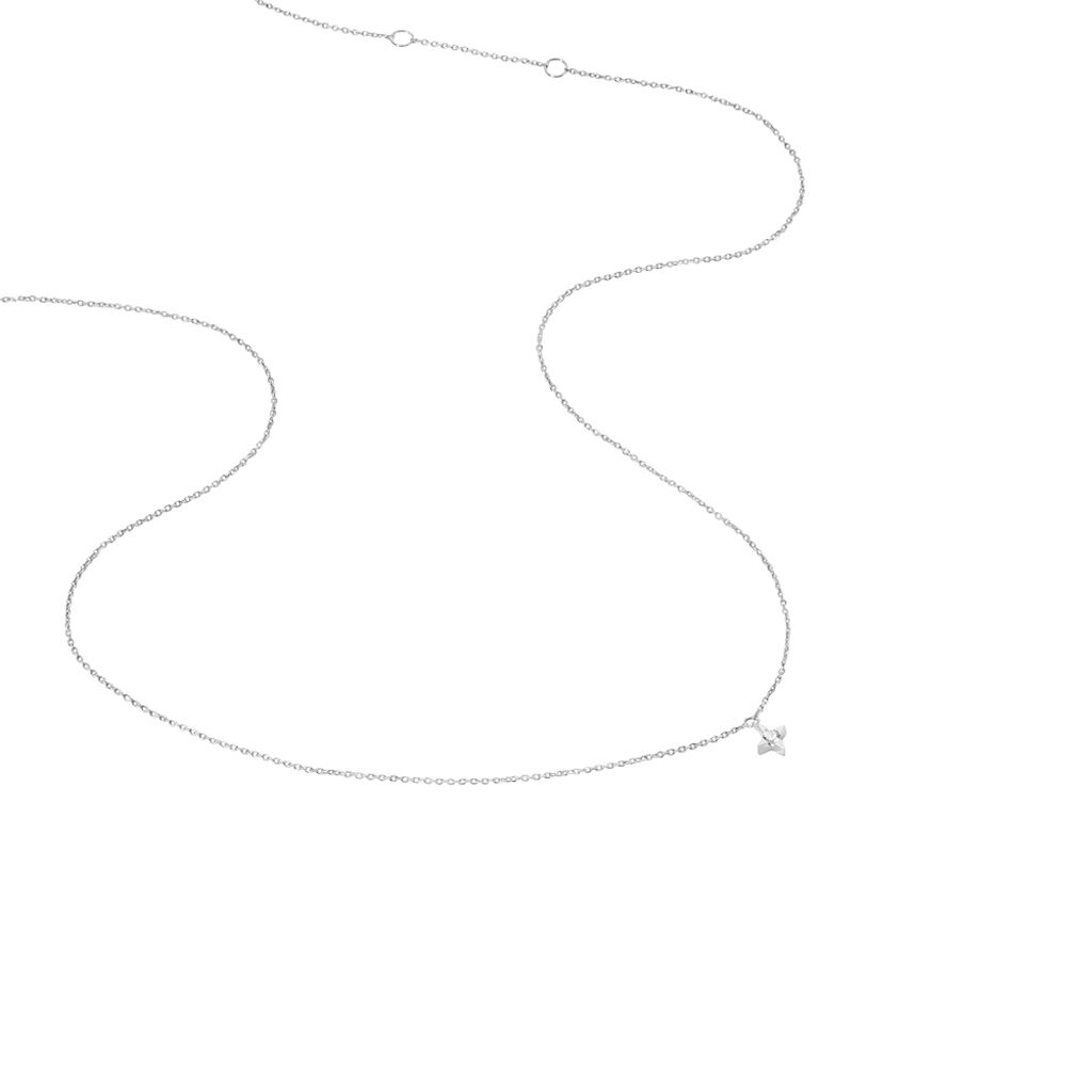 Collier Or Blanc Oxyde De Zirconium - Colliers Etoile Femme | Histoire d’Or