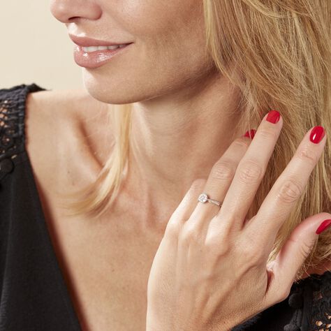 Bague Neptune Or Blanc Diamant - Bagues solitaires Femme | Histoire d’Or